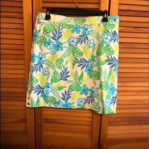Hearts of palm skort green blue and white in good condition lightly worn